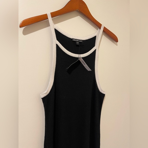 JAMES PERSE NWT stretch linen dress- black/white Size 3 (8-12) - Picture 2 of 10